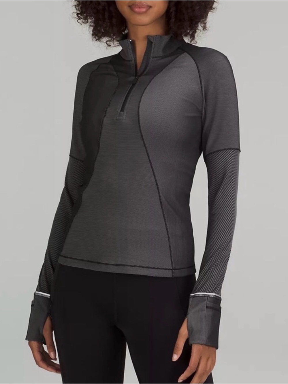 lululemon athletica Gray Long-Sleeve Quarter-Zip Top XS (fits closer to size 0)